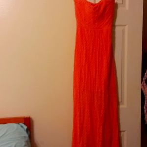 Peach strapless No Boundries Dress